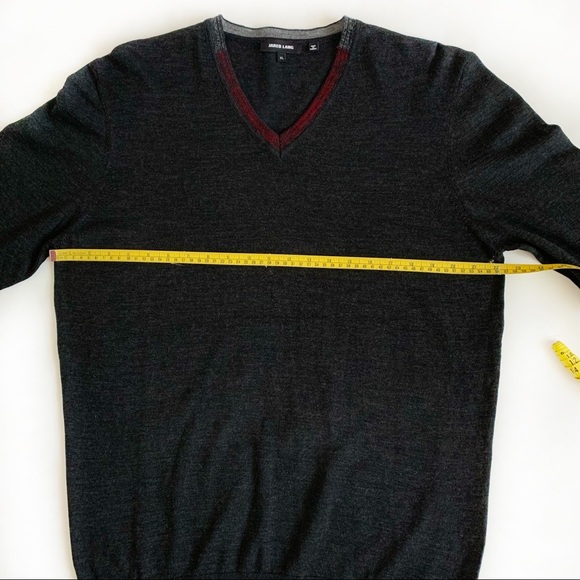Jared Lang Men V-neck Long Sleeve Wool Blend Sweater/Pullover Sz XL - Picture 7 of 9